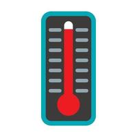 Thermometer indicates high temperature icon vector