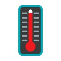 Thermometer indicates high temperature icon vector