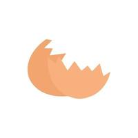 Shells from egg icon, flat style vector