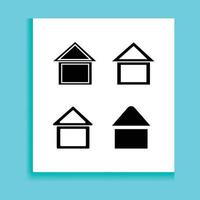 Set 1 of line icons representing house Vector Illustration. House and home simple symbols