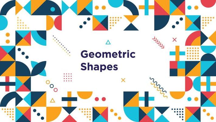 Modern abstract background with colorful geometric shapes.