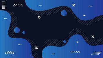 Dynamic shapes composition background design with blue color. vector