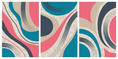 Modern abstract cover set, minimal cover design. Colorful geometric background, vector illustration.