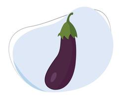 eggplant cartoon vector for education about healthy fruits and vegetables. Flat design vector