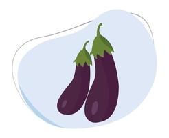 eggplant cartoon vector for education about fruits and vegetables. flat design vector