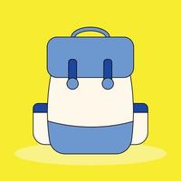 a backpack isolated on yelow background vector