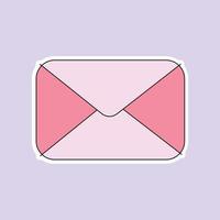 an envelope isolated on soft purple background vector