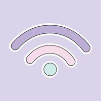 wireless isolated on soft purple background vector