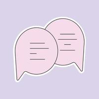 chat message isolated on soft purple background vector