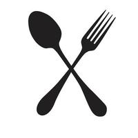 conjunto de iconos de cuchara y tenedor. vector de icono de cuchara, tenedor y cuchillo. icono de restaurante