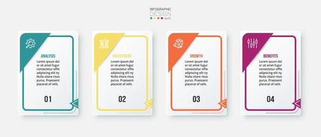 Infographic template business concept with step. vector