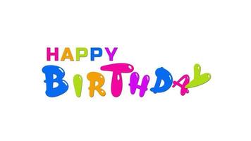 happy birthday animation. with smooth motion and colorful text, ideal for speech videos, video