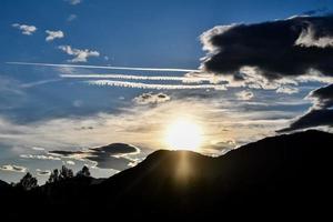 Mountain sunset view photo