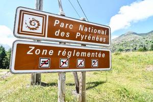 European border between spain and france photo