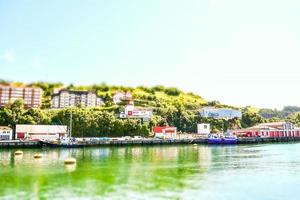 City view from the water photo