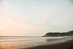 Beach at sunset photo