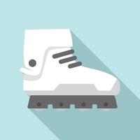 icono de patines en línea profesional, estilo plano vector