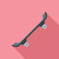 Sport extreme skateboard icon, flat style vector