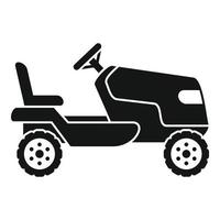 icono del cortador de hierba del tractor, estilo simple vector