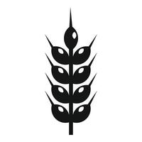 Wheat plant icon, simple style vector