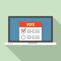 Modern online vote icon, flat style vector