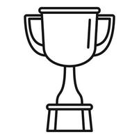 Gold cup icon, outline style vector
