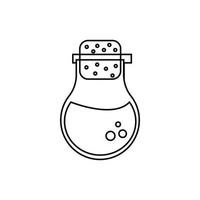 Flask of liquid icon, outline style vector