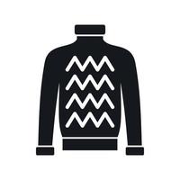 Men sweater icon, simple style vector