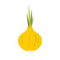 Onion icon in flat style vector