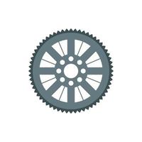 rueda dentada para icono de bicicleta, estilo plano vector