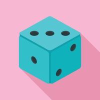 Small dice icon, flat style vector