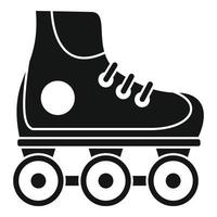 Kid inline skates icon, simple style vector