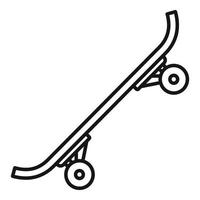 Plastic skateboard icon, outline style vector