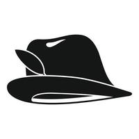 Hunter hat icon, simple style vector