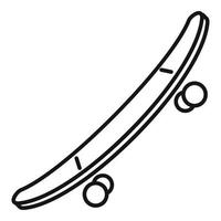 Side skateboard icon, outline style vector