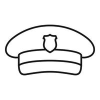 Postman cap icon, outline style vector