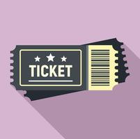 Arena ticket icon, flat style vector