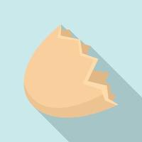 Half eggshell icon, flat style vector