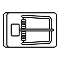 Wood mouse trap icon, outline style