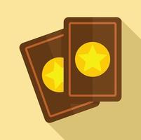 Magic cards icon, flat style vector