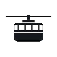 icono de funicular, estilo simple vector