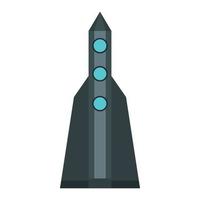 Space shuttle icon, flat style vector