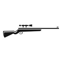 Classic sniper rifle icon, simple style vector