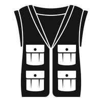 Hunter vest icon, simple style vector