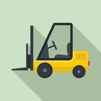 Port forklift icon, flat style vector