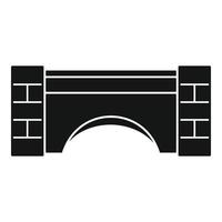 Old stone bridge icon, simple style vector