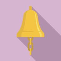 Sailor bell icon, flat style vector