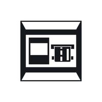 ATM icon, simple style vector