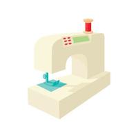 Sewing machine icon, cartoon style vector