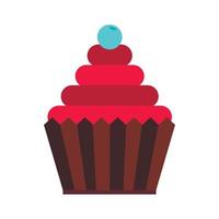 icono de cupcake en estilo plano vector